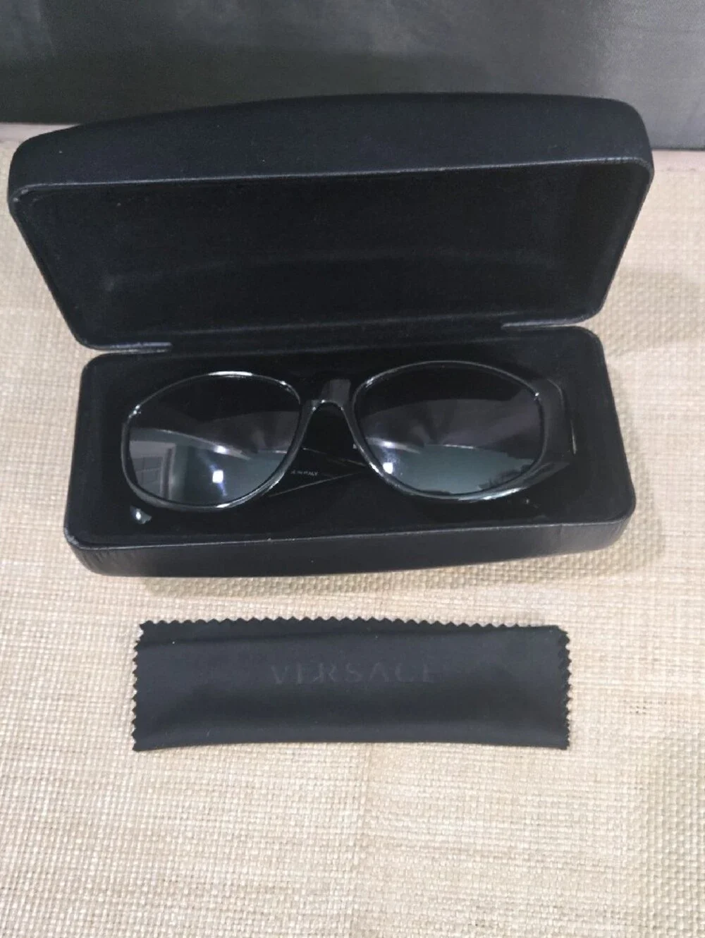 MONDAY SALE! Gianni Versace Black Gloss Oversized Women's Sunglasses